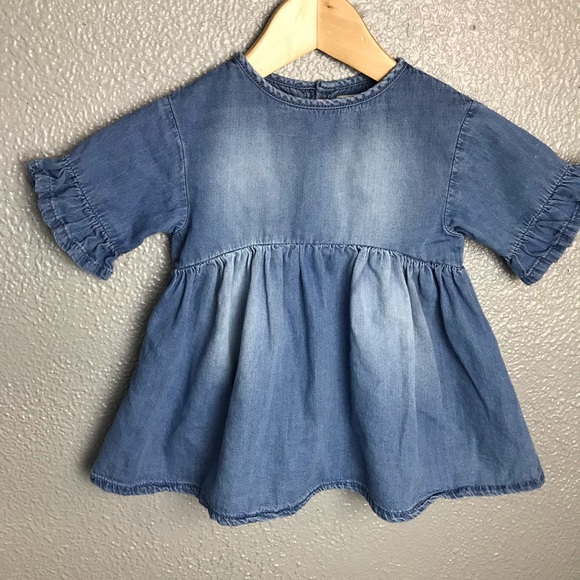 zara girls denim dress